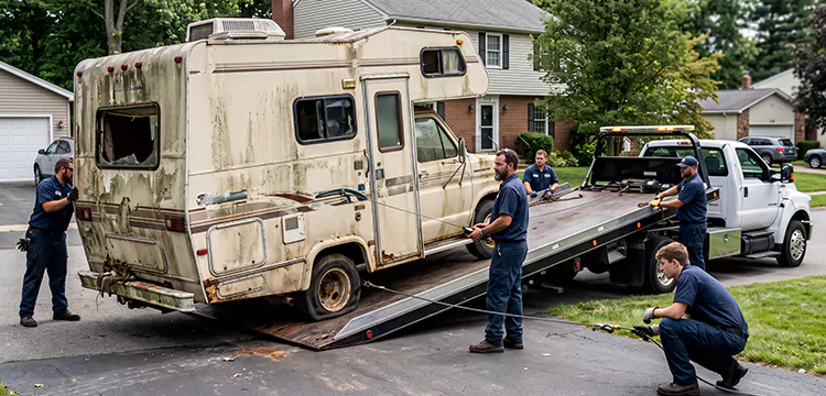 Water Damaged Junk RV Removal in San Antonio