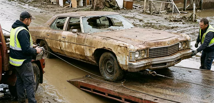 Flood-Damaged Old Car Removal in San Antonio